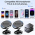 Magnetic Phone Holder for Car Dashboard, 2-Pack with Strong Magnet & 4 Metal Plates, 360° Rotation Universal Dash Mount