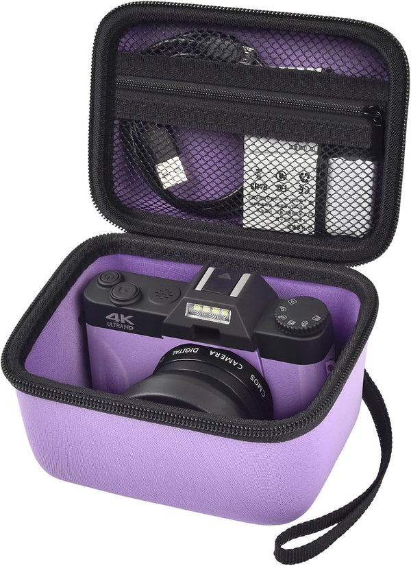 Vlogging Camera Case, Purple for Duluvulu/TEBNGIHNM/zheozeig/Oiadek 4K Digital Cameras for Youtube, Carrying Storage