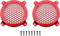 2PCS 4Inch Grill Cover, Red Round ABS Plastic Mesh Grilles, Car Audio Speaker Covers, Woofer Subwoofer Grill