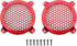 2PCS 4Inch Grill Cover, Red Round ABS Plastic Mesh Grilles, Car Audio Speaker Covers, Woofer Subwoofer Grill