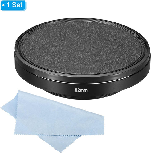 PATIKIL 82mm Lens Hood, Wide Angle Matte Surface Anti-reflective Hood with Cap and Cleaning Cloth for Camera Lens