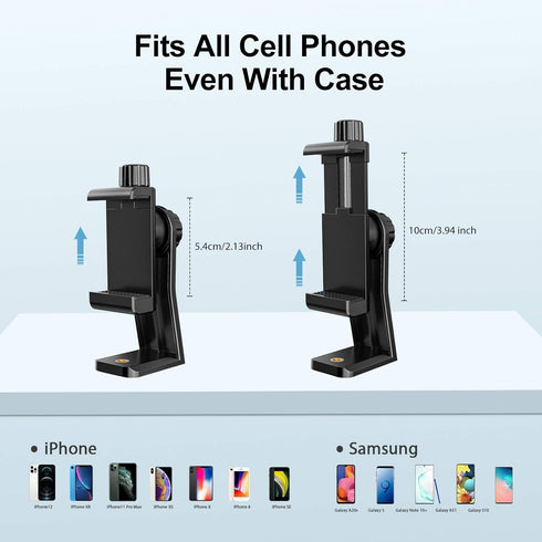 6amLifestyle Cell Phone Tripod Mount Adapter with 360° Rotatable Ball Head for Universal Smartphone Holder