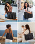 LOVEVOOK Laptop Tote Bag for Women Work, Teacher Tote Bag Nurse Bag With Large Cup Holder, Utility Professional