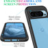 wahhle Case for Google Pixel 9/9 Pro, Built-in Screen Protector, Full Body Shockproof Slim Fit Bumper Cover, Black/Clear