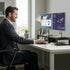 2 Zimilar Dual Monitor Stand Riser, Large Monitor Stand for Desk, Wood Monitor Riser with Storage Organizer for Home