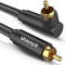 90 Degree RCA Cable, Male to Male Digital Coaxial Audio Cable for Home Theater, 3.3ft/1m, Black