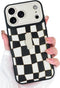 SOKAD 3D Checkered Phone Case for iPhone 17 Pro Max with Finger Strap