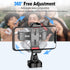 Manbily 360 180 Phone Tripod Mount, Metal Smartphone Mount Adapter with Dual Phone Holder, Swivel Flip Adjustable Clip