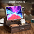 Wooden Phone Docking Station Nightstand Organizer with Drawer Storage, Cell Phone Stand Gifts for Men, Dad, Boyfriend,