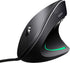 Wired Optical Vertical Mouse, Ergonomic with 4 Adjustable DPI 800/1200/2000/3200, 5 Buttons USB for Large Hands