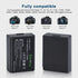 LP-E10 Battery and Dual Charger for Canon EOS Rebel T7 T6 T5 T3 T100, Kiss X50 X70, 2-Pack 1600mAh