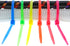Secure 8 Inch Fluorescent Pink Nylon Cable Tie - 50 lb Standard, 100 Pack