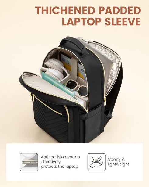 Backpack 15.6 inch,Designer Backpack Backpack,Quilted Backpack Daypack, LOVEVOOK Laptop for Women with Giant Tumbler