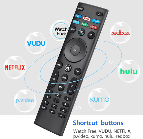 Universal Remote Replacement for VIZIO Smart TV - XRT140 Control for All LED LCD HD 4K UHD HDR TVs