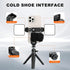 Metal Phone Tripod Mount - Holder Stand with 3 Cold Shoes & Arca Port, Universal Smartphone Mount Adapter, 360° Rotates