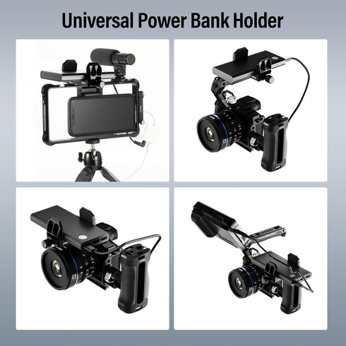 Sirui Universal Power Bank Holder, Aluminum Adjustable Clamp Mount for Camera, AM-BM