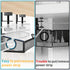 Under Desk Cable Management Tray, No Drill Black Organizer with Clamp for Desk Wire Management Accessories