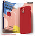 SURPHY iPhone 13 Case (6.1", 2021) - Red Liquid Silicone with Screen Protector, Camera Protection & Soft Microfiber