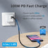 40Gbps 1.6FT/50cm, 100W 8K@60Hz 15, Duttek Short USB C to USB C Cable, Supports PD, Video, Nylon Braided, for iPhone
