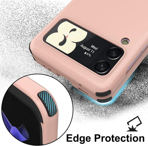 Slim Hard Rugged TPU Edge Protective Case for Galaxy Z Flip 3 with Card Slot - Z POP