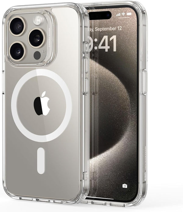ESR Clear Case for iPhone 15 Pro Max, MagSafe Compatible, Military-Grade, Scratch-Resistant, Classic Series, Yellowing