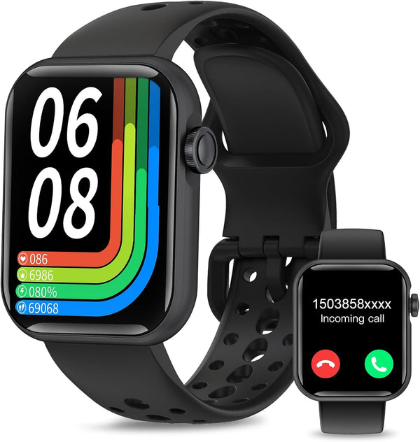 Smart Watches for Men Women, 1.83" HD Display Activity Tracker, Smartwatches for Android iOS with Bluetooth Call, IP67