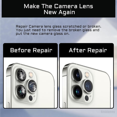 OEM Rear Camera Lens Replacement for iPhone 12 Pro with Dual-Sided Adhesive, Fix Tool Repair Kit