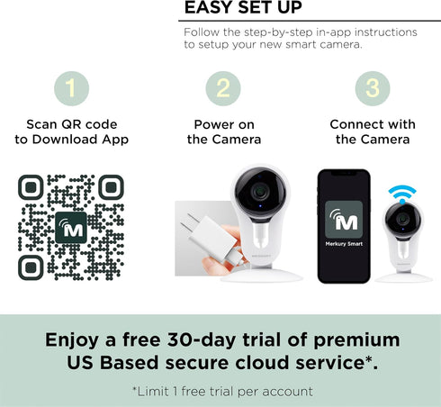 Indoor Camera, 1080p HD Home Security Camera with Two-Way Audio, Motion Detection, Night Vision, Compatible with Alexa