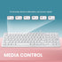 Perixx PERIBOARD-213W, Silent USB Scissor Keyboard with Cable, Compact Design with Numeric Keypad, White - Spanish Qwert