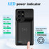 Battery Case for Galaxy S24 Ultra, 10000mAh Black - Extended Power Bank and Wireless Charger Case