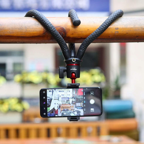 ULANZI Camera Tripod, Mini Flexible Stand with Hidden Phone Holder, 1/4'' Screw for Universal Cameras