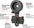 Eyeskey Universal Phone Adapter - Capture Stunning Moments with Your Smartphone through Binoculars, Monoculars, Scopes, Telescopes, and Microscopes - Fits Most Smartphones