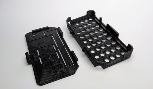 Compact Raspberry Pi Zero Protective Case, Black Carbon Fiber Look