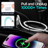 AICase Magnetic Charging Cable (3FT+6.5FT), Super Organized Nano Data Cable for iPhone 14/13/12/11/XS/XR/X/8/7/6/SE