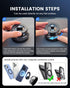 JunDa Holder,360 Suction Cup Magnetic Phone Adjustable Foldable Retractable Suction Cup Car Mount,Compatible