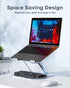 H&C(hcck&Cllassp) 11-17 inch Aluminum Laptop Stand for Desk, Foldable and Portable Laptop Riser, Adjustable Notebook