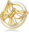 2024 Upgrade Magnetic Phone Grip Holder for MagSafe, Butterfly Kickstand, Adapter Ring Included (Gold White)