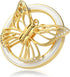 2024 Upgrade Magnetic Phone Grip Holder for MagSafe, Butterfly Kickstand, Adapter Ring Included (Gold White)
