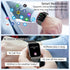 Smart Watch for Men Women, 1.85" IP68 Waterproof Smartwatch, Fitness Tracker with Heart Rate/Sleep Monitor, Black