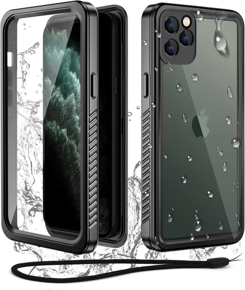 WIFORT Waterproof Case for iPhone 11 Pro - Certified Water Proof & Military Protection with Built-in Screen Protector