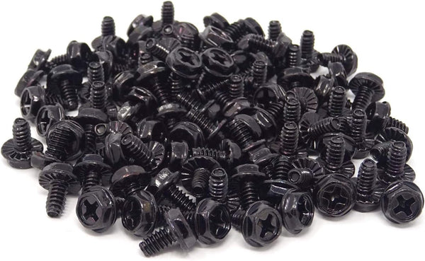 Honbay 100PCS 6#-32x6 Hex Phillips Head Replacement Screws for PC Computer Cases