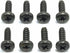 Replacement Screws, 1 Set of Metric Screws (Model RS-198132), Pan Head, Philips Drive, Black Plated, Pack of 8