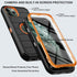 for iPhone 11 Pro Max Case with Belt Clip Holster,Built-in Screen Protector,Heavy Duty Shockproof Drop Protection Military Grade Durable Phone Cover for Apple 11 Pro Max 6.5" (Black/Orange)