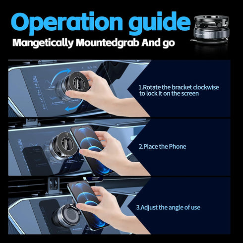 SEREVIGPUL 360Vacuum 16 Upgraded Magnetic Phone HolderCar Phone MountSuction Cup Car Phone Mount for Magsafe
