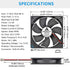 GDSTIME Dual Ball Bearings Cooling Exhaust Fan, 120mm x 120mm x 25mm, 5 inch 12v Brushless