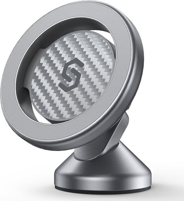 SYNCWIRE for MagSafe Car Mount, Kevlar Material Magnetic Phone Holder for Car Dash, 360° Rotation for iPhone 15 Pro Max