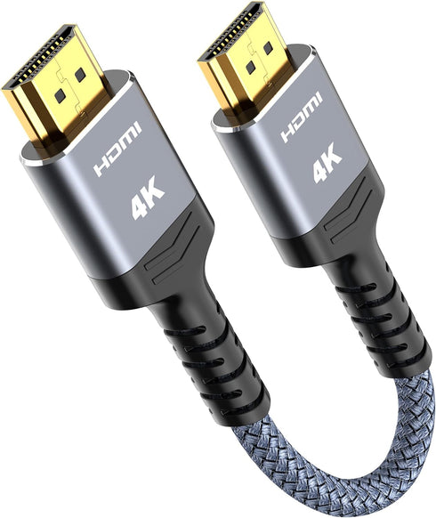 Highwings Short HDMI Cable, 1.06ft Total Length, 0.69ft Cable Length, HDR Braided