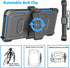 Njjex for Moto G Stylus 2023 5G Case, Shockproof Heavy Duty Holster with Built-in Screen Protector, Blue