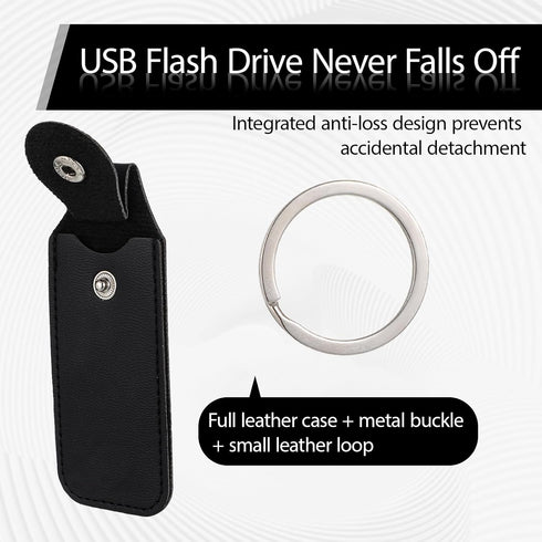 Gtziqa 4 Pcs Flash Drive Case, Leather Anti Lost Thumb USB Flash Drive Holder USB Storage Cases Protective Cover Small