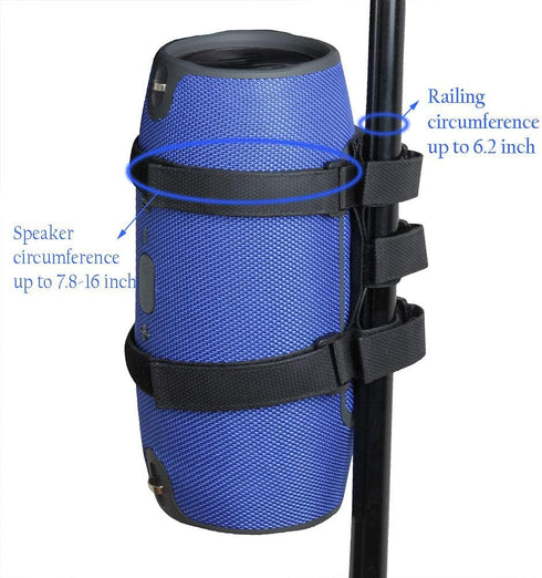 Hermitshell Portable Bluetooth Speaker Mount for Golf Cart Accessories, Adjustable Strap for JBL Charge 3,4/Xtreme